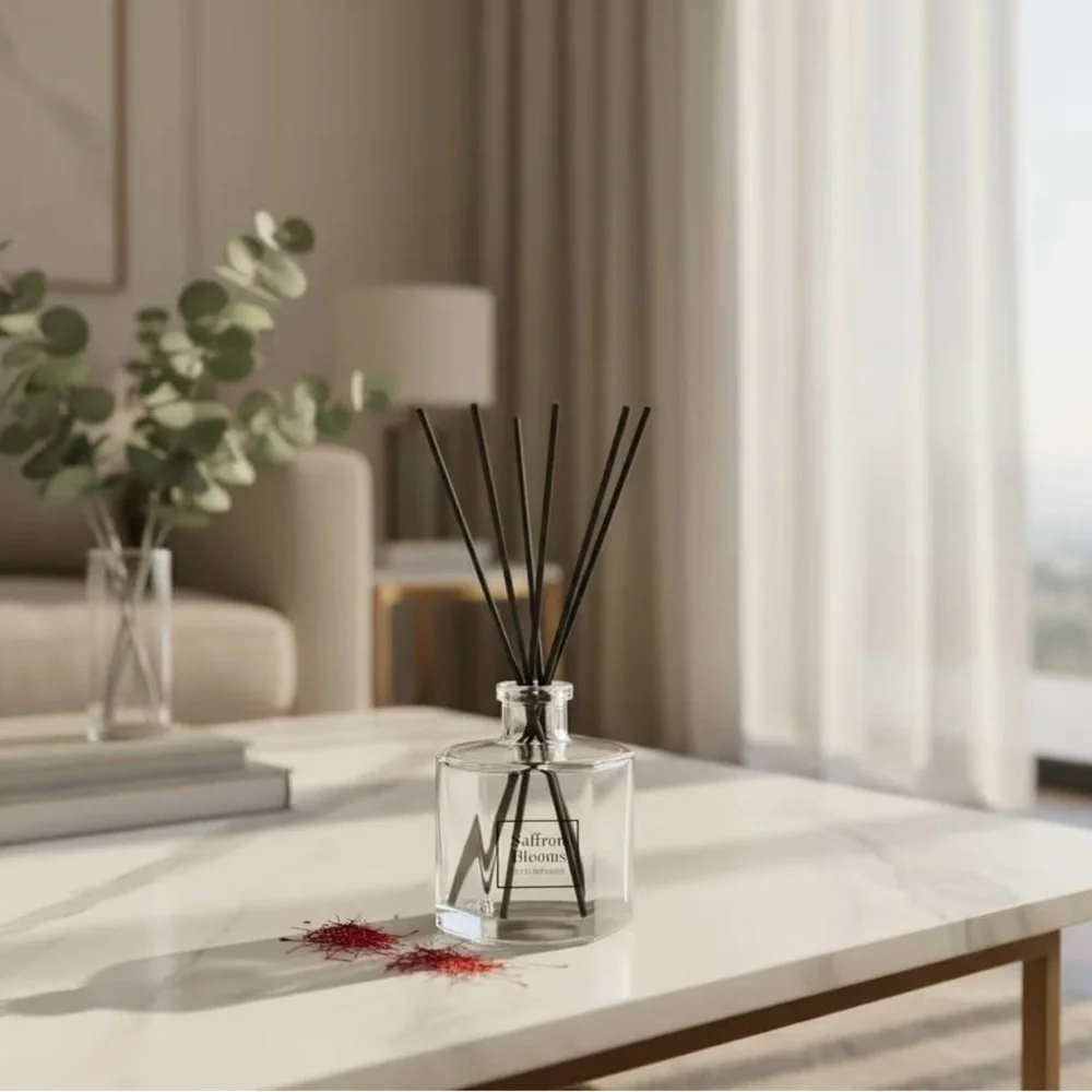 Bellevue Reed Diffuser Set Glass Diffuser Essential Oils Fragrance New
